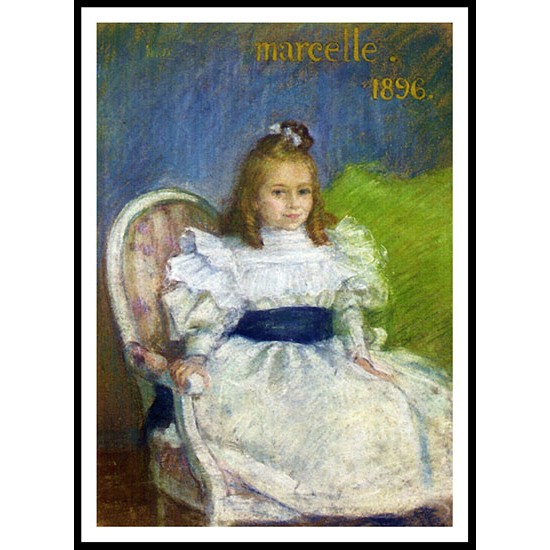 Portrait of Marcelle Mezieres Nine Years Old 1896, A New Print Of an Henri  Labasque Painting