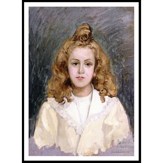 Portrait of a Young Girl 02, A New Print Of an Henri  Labasque Painting