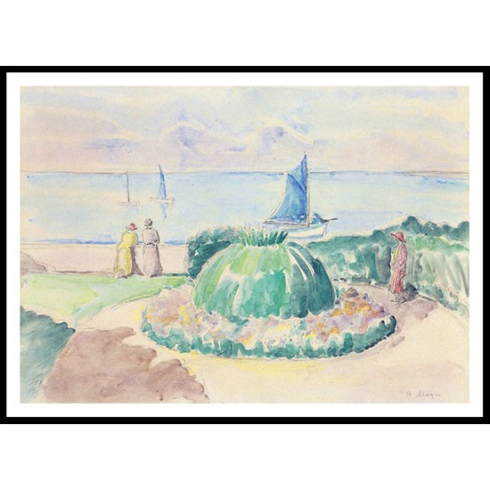 Prefailles Blue Sail 1922, A New Print Of an Henri  Labasque Painting