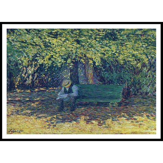 Reading in the Garden 1886, A New Print Of an Henri  Labasque Painting