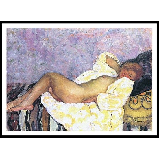 Reclining Nude, A New Print Of an Henri  Labasque Painting