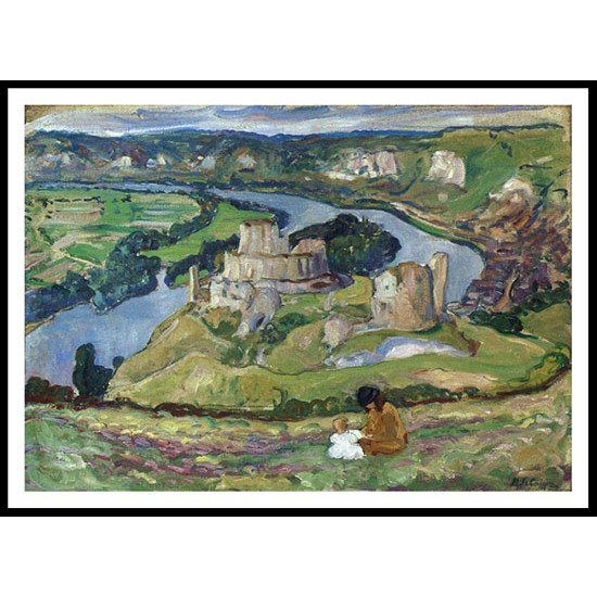 Ruins of Galliard Monastery at Andelys, A New Print Of an Henri  Labasque Painting