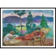 Terrace in Cannes, A New Print Of an Henri  Labasque Painting