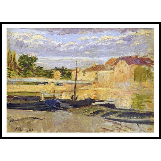 The Banks of the Marne at Lagny 1905, A New Print Of an Henri  Labasque Painting