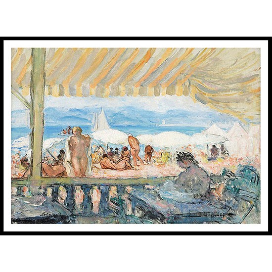 The Bar at the Beach, A New Print Of an Henri  Labasque Painting