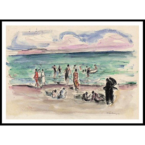 The Bathing, A New Print Of an Henri  Labasque Painting