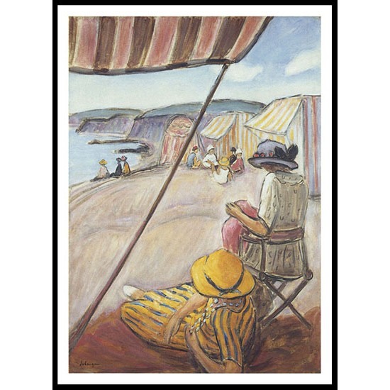 The Beach at St Gildas, A New Print Of an Henri  Labasque Painting