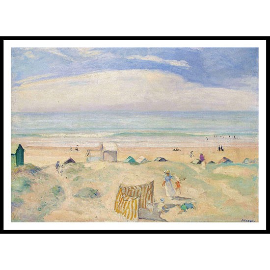 The Beach of Saint Jean de Monts 1917, A New Print Of an Henri  Labasque Painting