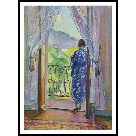 The Blue Robe, A New Print Of an Henri  Labasque Painting