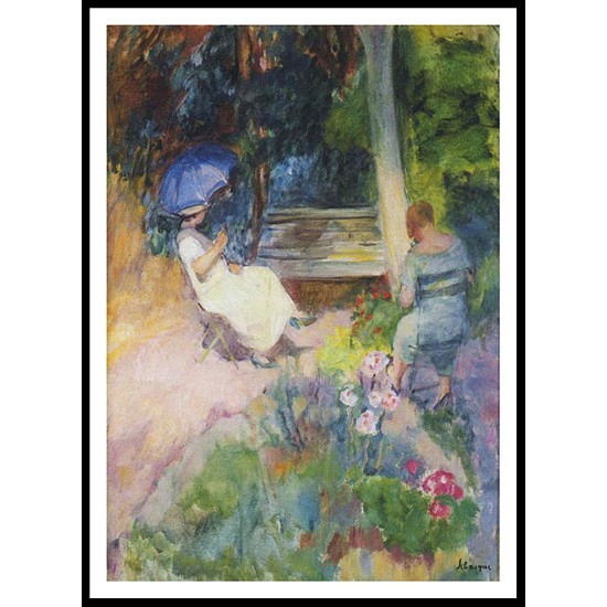 The Garden, A New Print Of an Henri  Labasque Painting