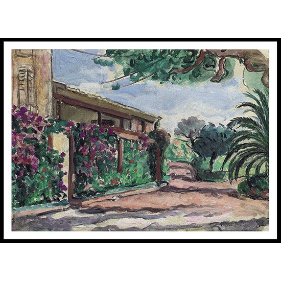 The Garden at Cannet 1920, A New Print Of an Henri  Labasque Painting