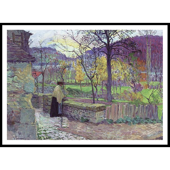 The Garden at Champagne 1894, A New Print Of an Henri  Labasque Painting