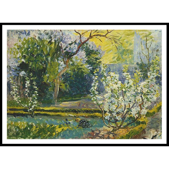 The Garden in Spring 1914, A New Print Of an Henri  Labasque Painting