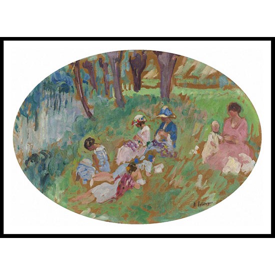 The Lebasque Family near the Water 1917, A New Print Of an Henri  Labasque Painting