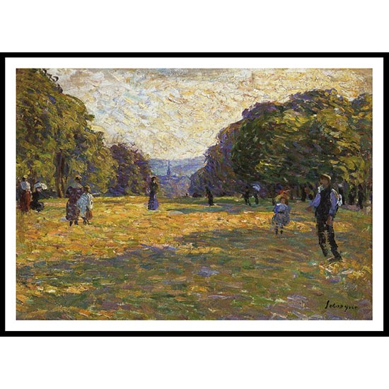 The Park of Monceau 1900, A New Print Of an Henri  Labasque Painting