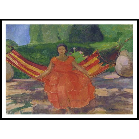 The Rose Colored Robe, A New Print Of an Henri  Labasque Painting