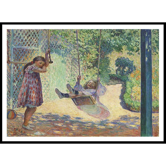 The Swing, A New Print Of an Henri  Labasque Painting