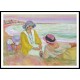 Three Young Girls at the Beach, A New Print Of an Henri  Labasque Painting