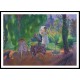 Two Women at the Garden in Summer, A New Print Of an Henri  Labasque Painting