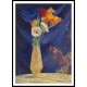 Vase of Anemones in front of Blue Curtain 1912, A New Print Of an Henri  Labasque Painting