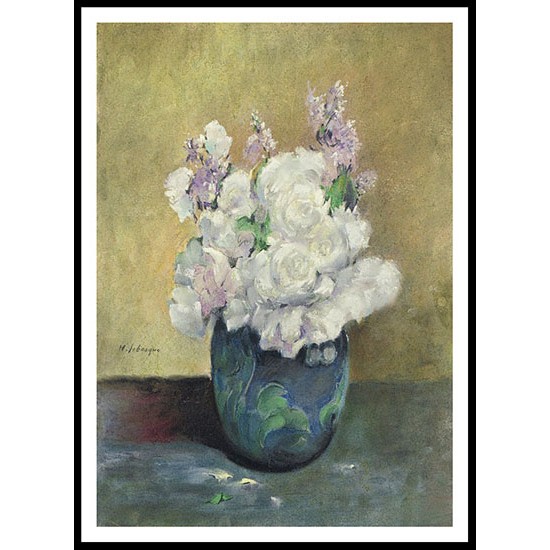 Vase of Flowers, A New Print Of an Henri  Labasque Painting