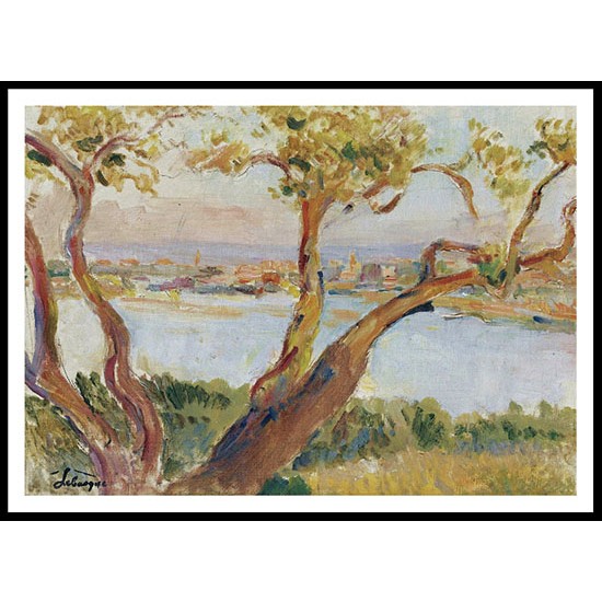 View of Antibes, A New Print Of an Henri  Labasque Painting