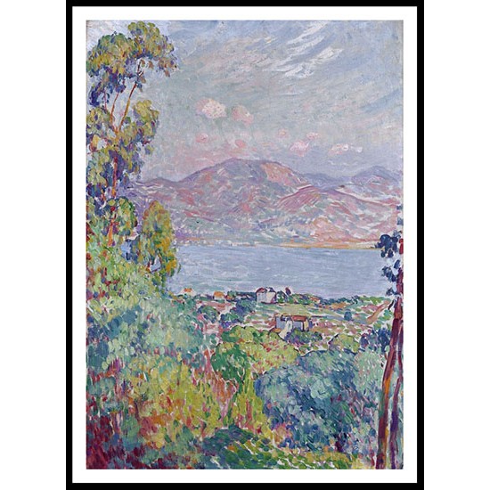 View of the Bay of Saint Tropez, A New Print Of an Henri  Labasque Painting