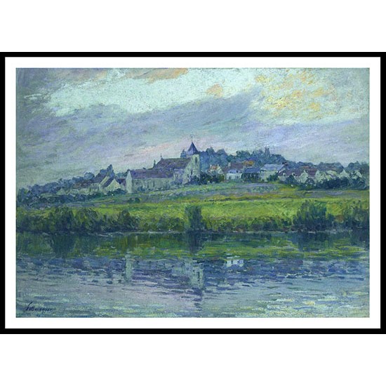 Village by the River, A New Print Of an Henri  Labasque Painting