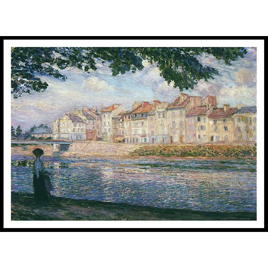 Walking by the River, A New Print Of an Henri  Labasque Painting