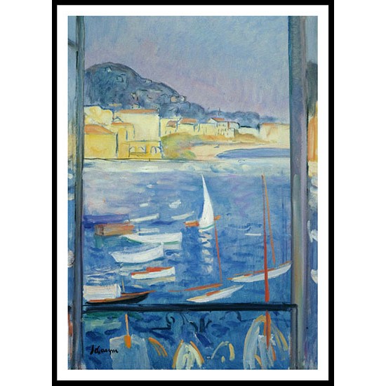 Window Viewing on the Sea Villefranche sur Mer 1926 01, A New Print Of an Henri  Labasque Painting