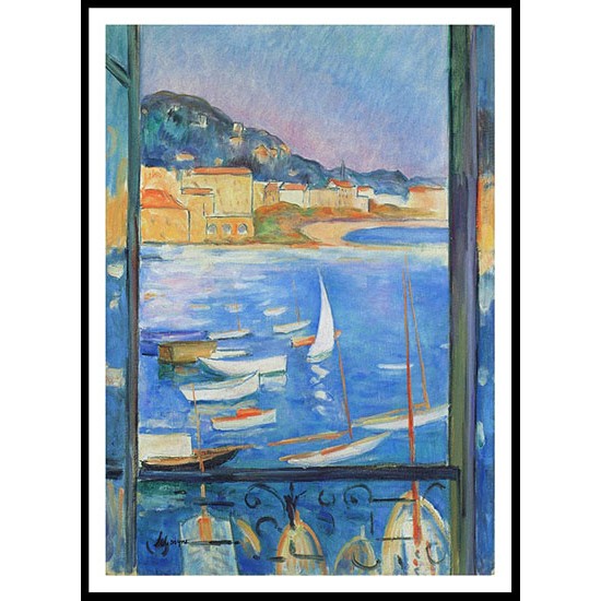 Window Viewing on the Sea Villefranche sur Mer 1926 02, A New Print Of an Henri  Labasque Painting