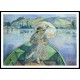 Woman in a Boat with an Umbrella 1915, A New Print Of an Henri  Labasque Painting