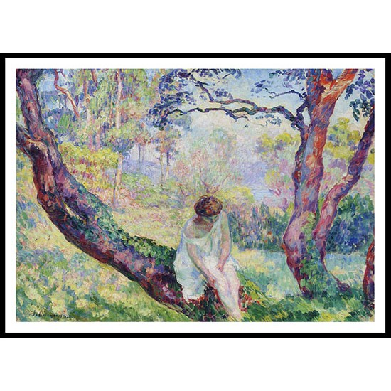 Woman in a Landscape 1906, A New Print Of an Henri  Labasque Painting