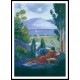 Woman in a Mediterranean Landscape, A New Print Of an Henri  Labasque Painting