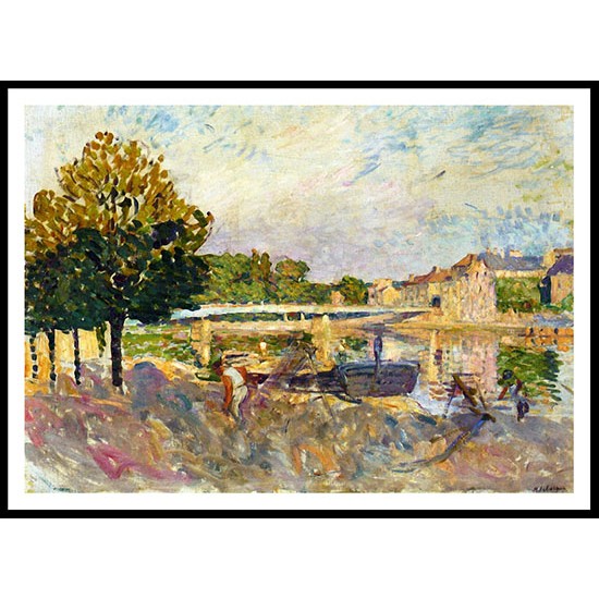 Workers on the Banks of the Marne 1907, A New Print Of an Henri  Labasque Painting