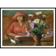 Young Girl with Flowers, A New Print Of an Henri  Labasque Painting