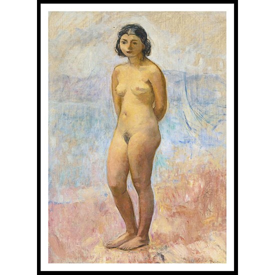 Young Woman Nude Standing, A New Print Of an Henri  Labasque Painting