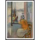 Young Woman by the Window Viewing to the Isle of Yeu 1920, A New Print Of an Henri  Labasque Painting