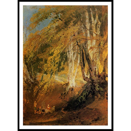 A Beech Wood with Gipsies Round a Camp Fire 1799 1801, A New Print Of a J. M. W Turner Painting