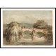 A Coach Crossing a Two Arched Bridge with a Weeping Willow 1796, A New Print Of a J. M. W Turner Painting