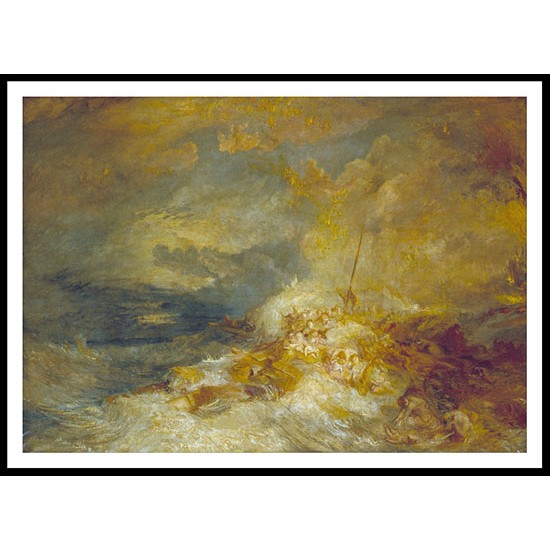 A Disaster at Sea 1835, A New Print Of a J. M. W Turner Painting