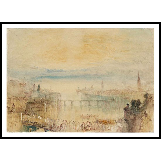 A Fete Day in Zurich Early Morning 1845, A New Print Of a J. M. W Turner Painting