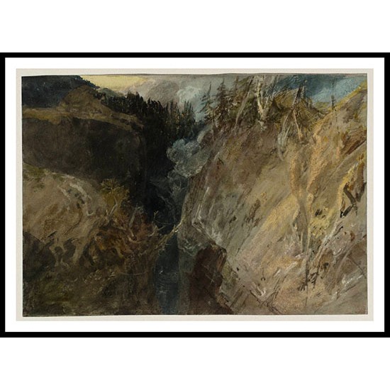 A Ravine in the Pass of St Gotthard 1802, A New Print Of a J. M. W Turner Painting