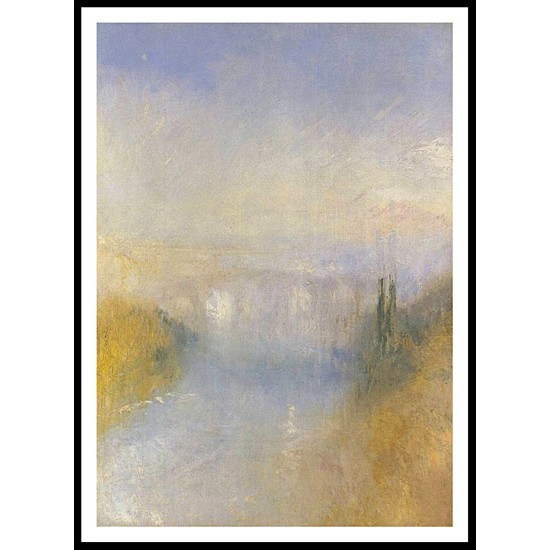 A River Seen from a Hill 1840 45, A New Print Of a J. M. W Turner Painting