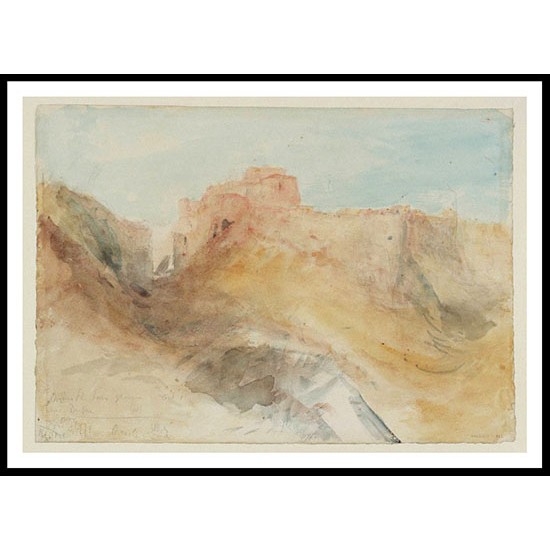 A Ruined Castle near Dieppe 1830s, A New Print Of a J. M. W Turner Painting