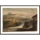 A Sluice and a Watermill with a Distant View of Carisbrooke Castle 1796, A New Print Of a J. M. W Turner Painting