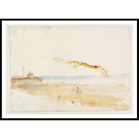 A Steamer off a Pier Margate 1843, A New Print Of a J. M. W Turner Painting