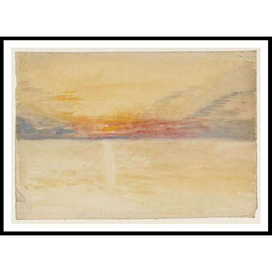 A Sunset Sky 1825 30, A New Print Of a J. M. W Turner Painting