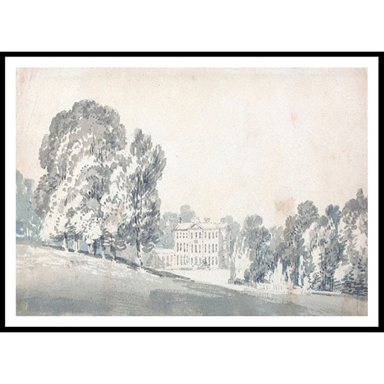 A Three Storied Georgian House in a Park 1795, A New Print Of a J. M. W Turner Painting