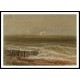 A Two Masted Sailing Ship Seen from the Shore A Groyne in the Foreground 1796 97, A New Print Of a J. M. W Turner Painting